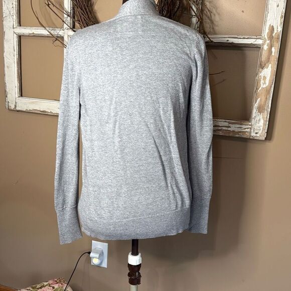 Abercrombie and Fitch womens asymetrical side zip sweater gray size small cozy s - Picture 5 of 11